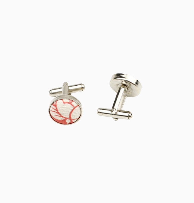 Boutons de Manchette Liberty Terracotta Amaryllis en Coton