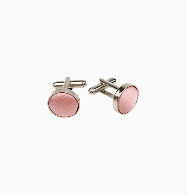 Boutons de Manchette Rose Dragée en Polyester