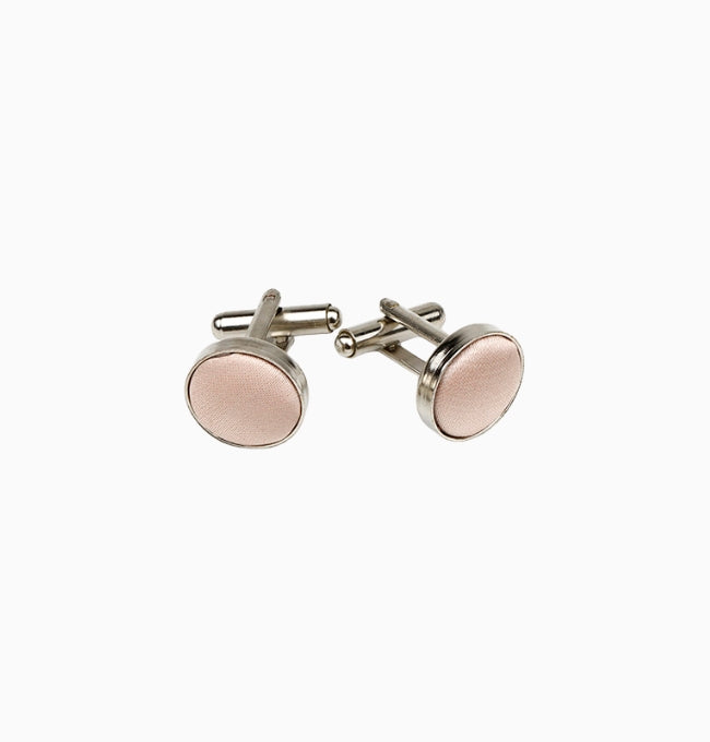 Boutons de Manchette Rose Pâle en Polyester