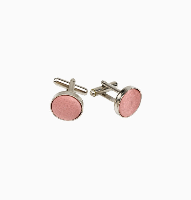 Boutons de Manchette Rose en Polyester