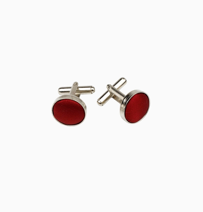Boutons de Manchette Rouge Passion en Polyester