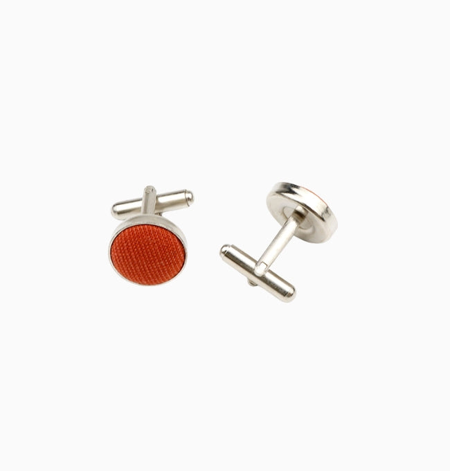 Boutons de Manchette Terracotta Clair en Coton