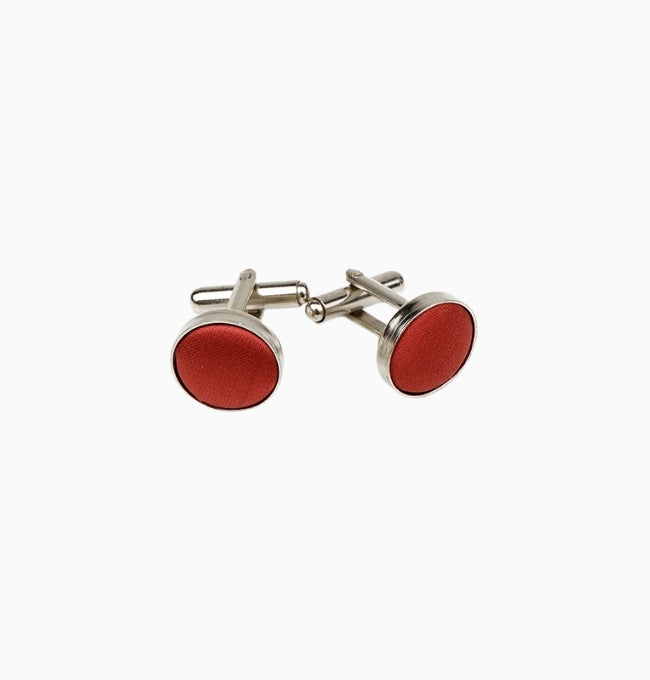 Boutons de Manchette Terracotta Cuivré en Polyester
