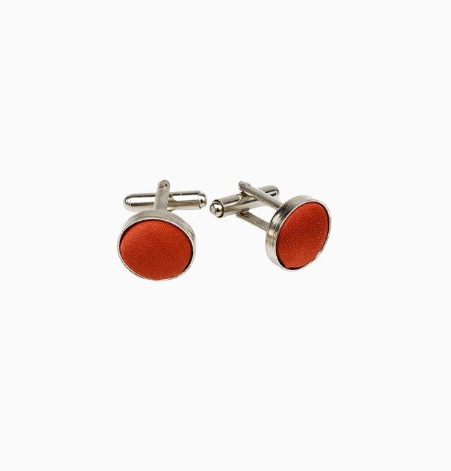 Boutons de Manchette Terracotta en Polyester