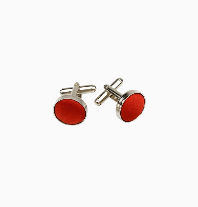 Boutons de Manchette Terracotta Terre en Polyester