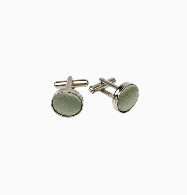 Boutons de Manchette Vert Forêt en Polyester