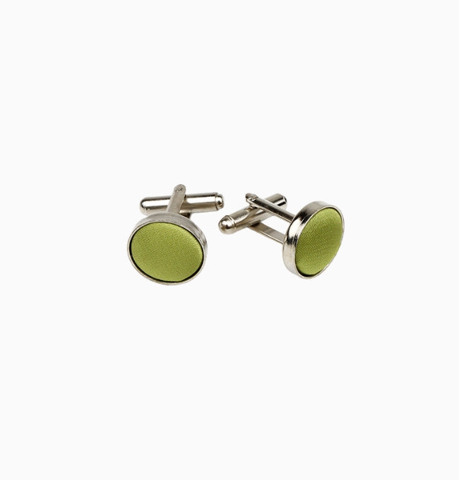 Boutons de Manchette Vert en Polyester
