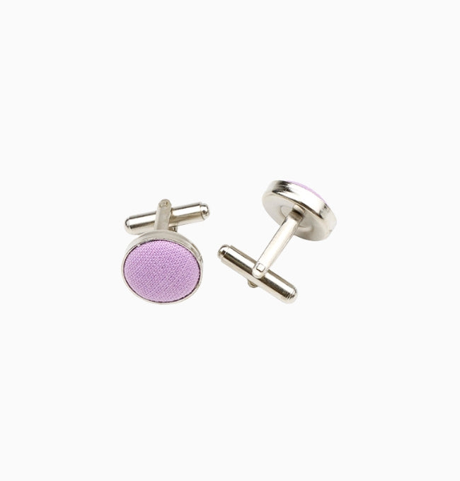 Boutons de Manchette Violet en Coton