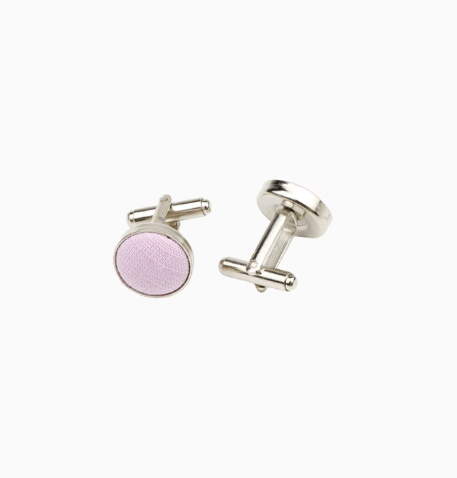 Boutons de Manchette Violet Lavande en Coton