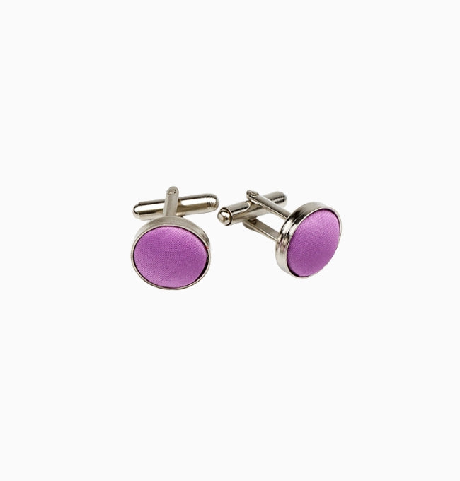 Boutons de Manchette Violet en Polyester