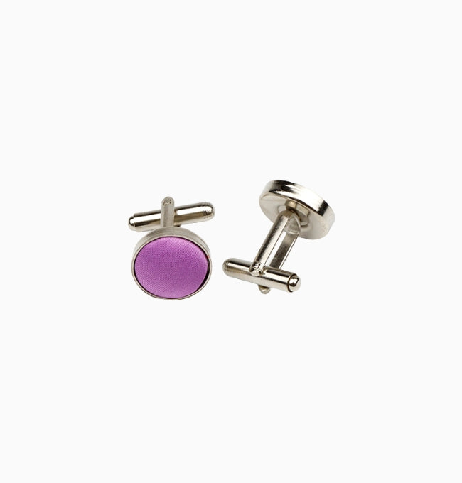 Boutons de Manchette Violet en Polyester