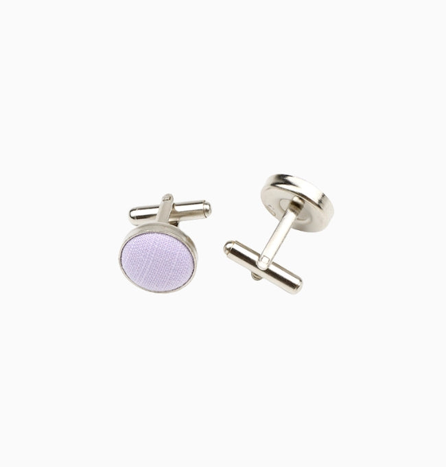 Boutons de Manchette Violet Prune en Coton