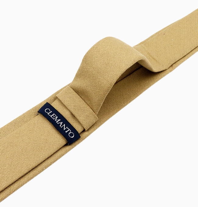 Cravate Beige Sable Homme en Lin