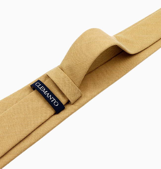 Cravate Beige Taupe Homme en Coton