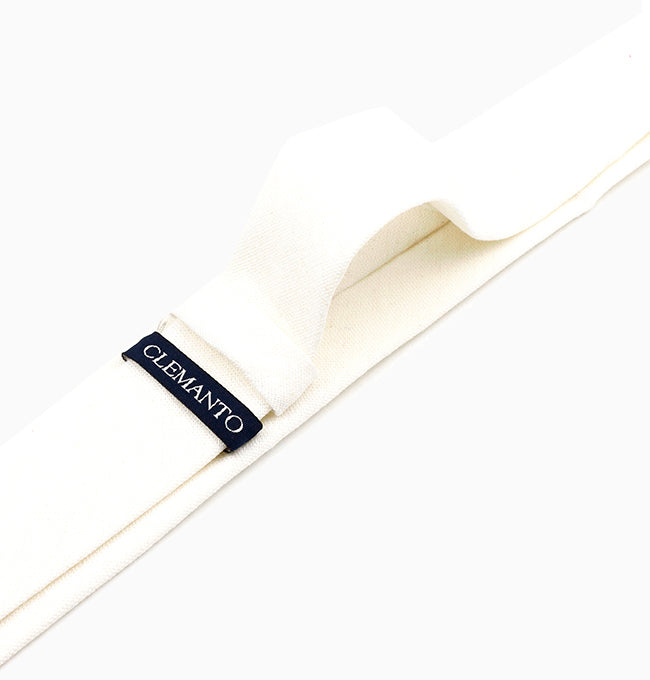 Cravate Blanc Homme en Lin