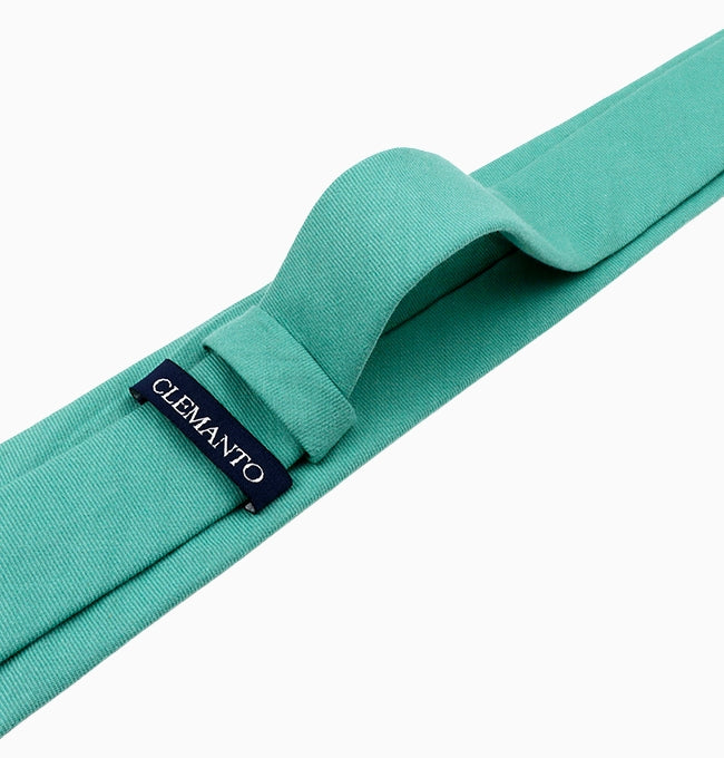 Cravate Bleu Azur Homme en Coton Côtelé