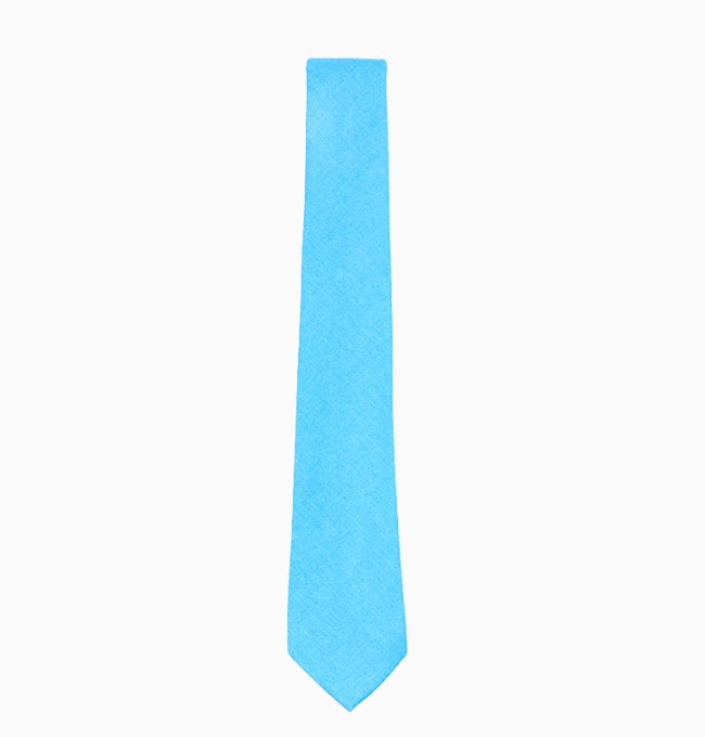Cravate Bleu Ciel Homme en Lin