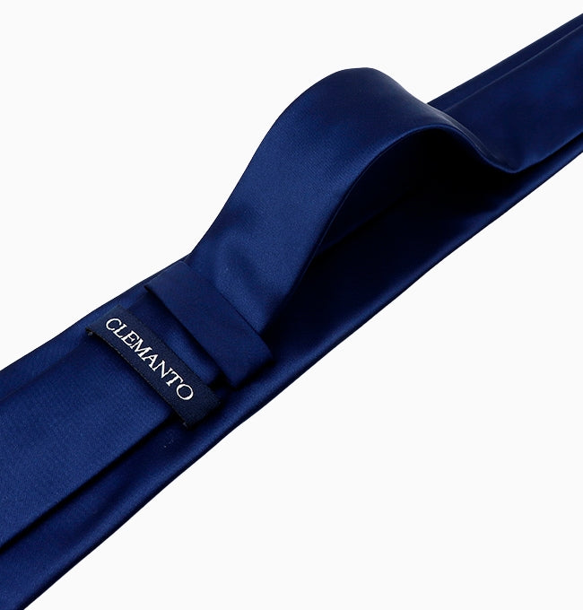 Cravate Bleu Profond Homme en Polyester