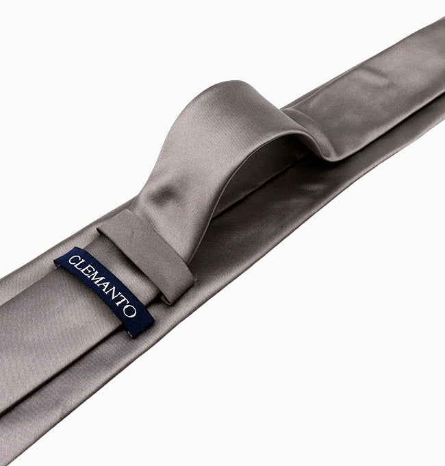 Cravate Gris Clair Homme en Polyester