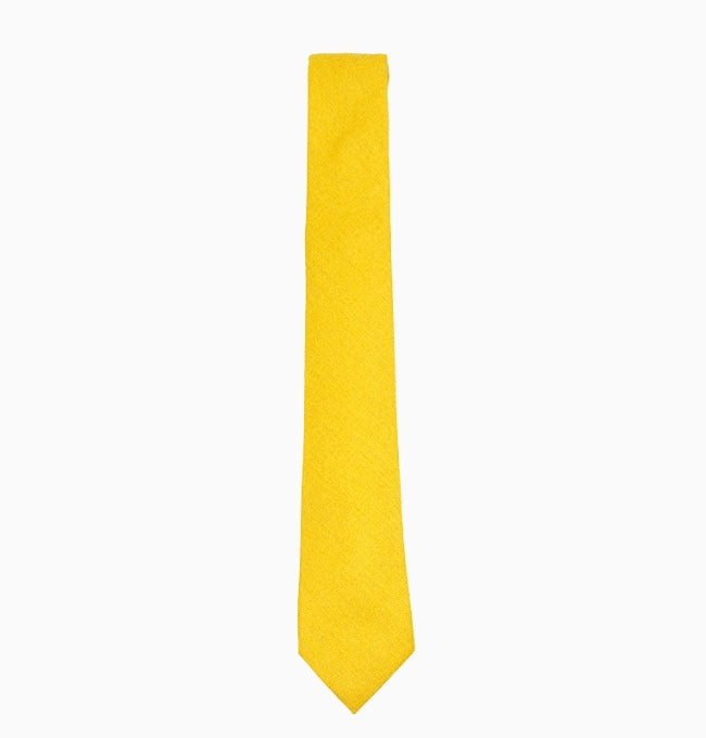 Cravate Jaune Homme en Lin