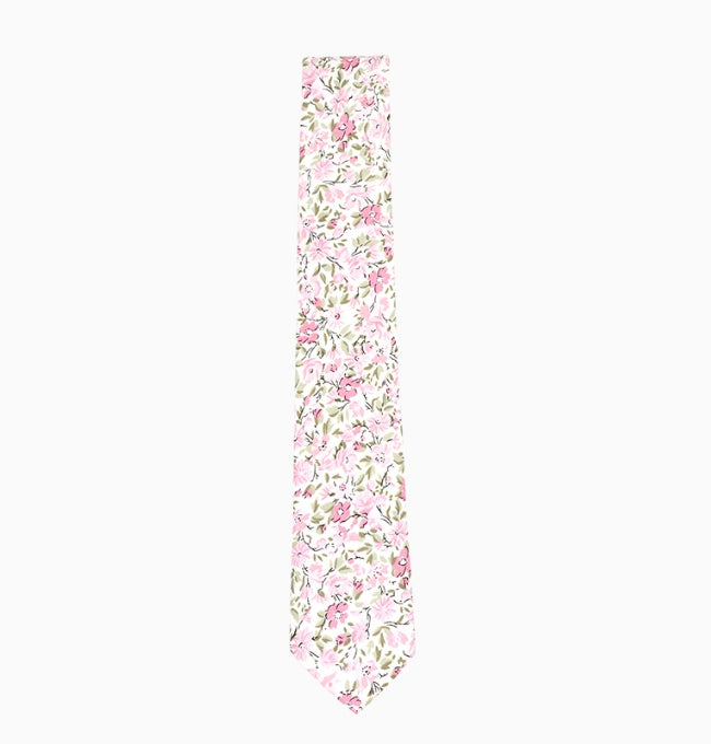 Cravate Liberty Rose Alstroemeria Homme en Coton