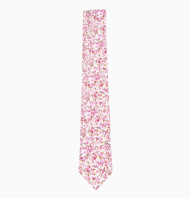 Cravate Liberty Rose Magnolia Homme en Coton