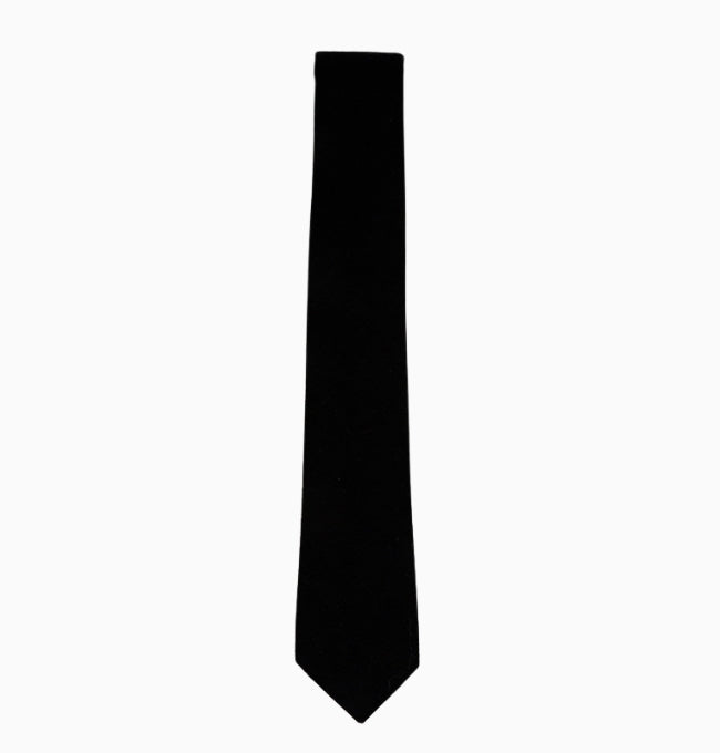 Cravate Noir Homme en Lin