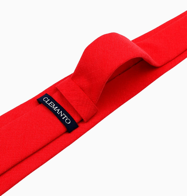 Cravate Rouge Homme en Coton