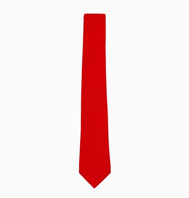 Cravate Rouge Homme en Lin