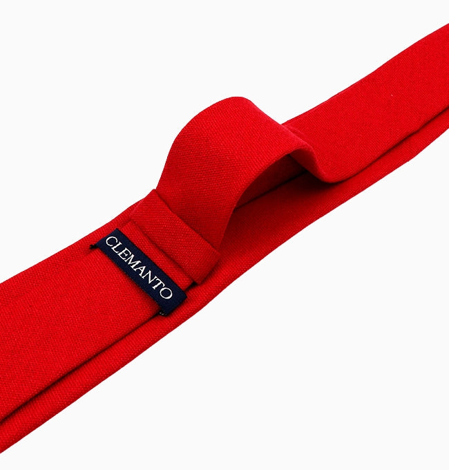 Cravate Rouge Homme en Lin