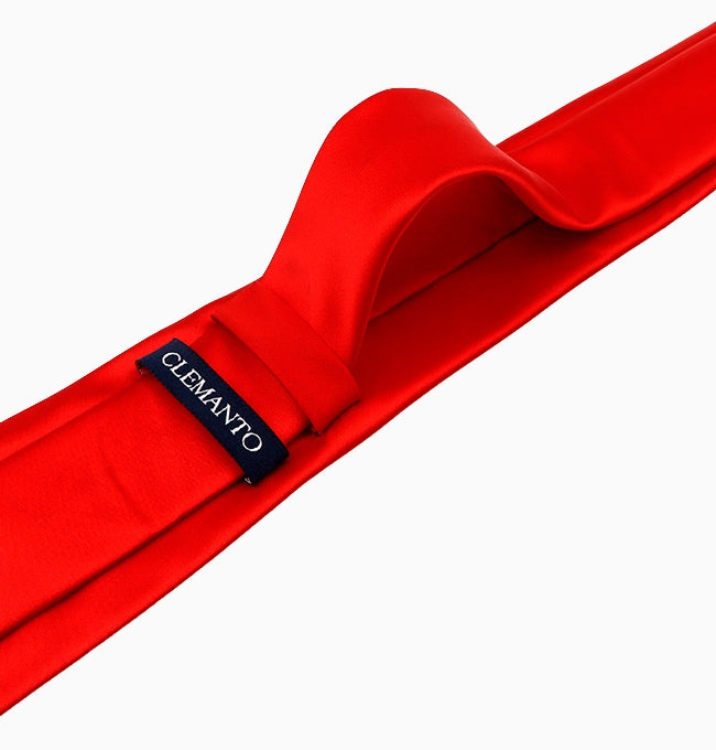 Cravate Rouge Homme en Polyester