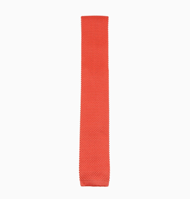 Cravate Terracotta Homme en Tricot