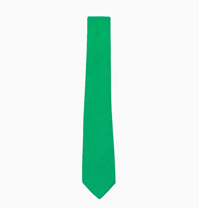 Cravate Vert Émeraude Homme en Lin