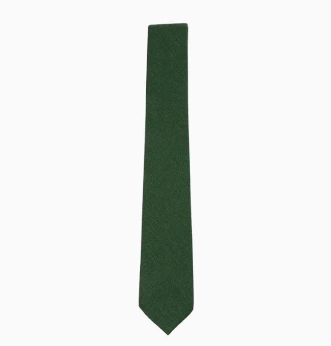 Cravate Vert Forêt Homme en Lin