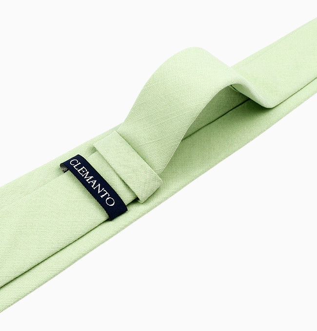 Cravate Vert Menthe Homme en Coton