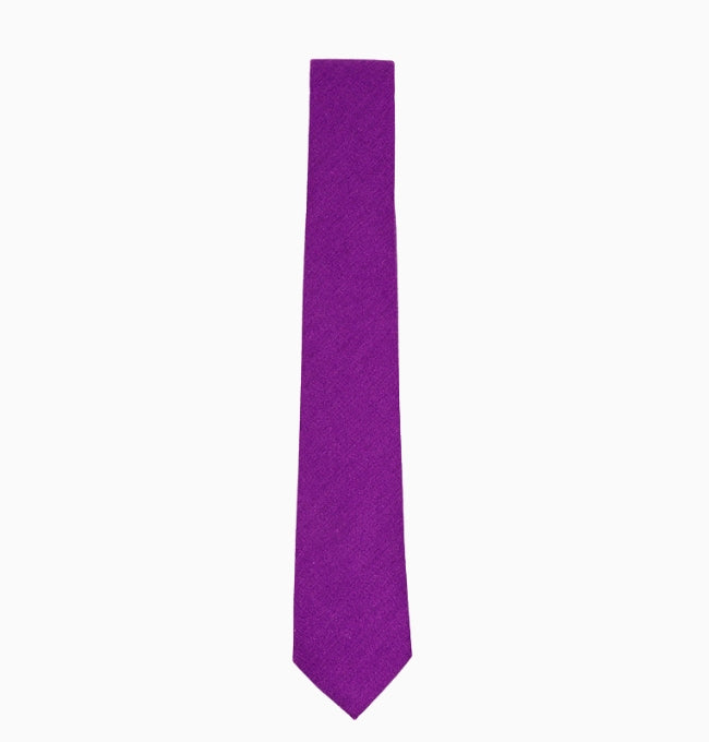 Cravate Violet Homme en Lin