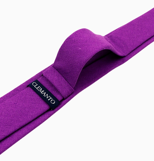 Cravate Violet Homme en Lin