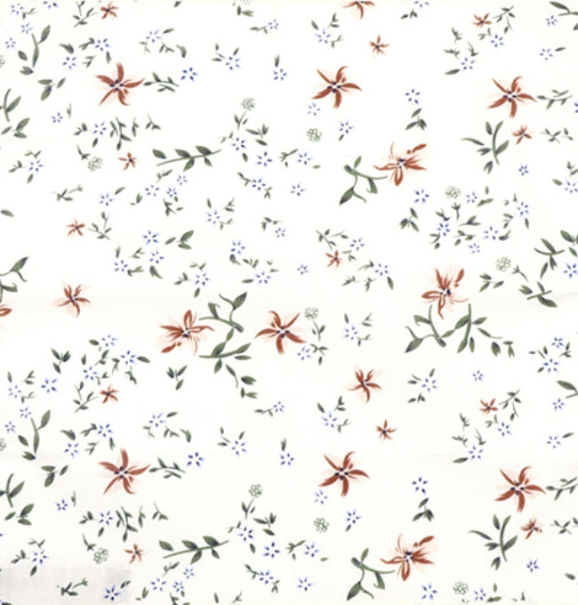 Motif Liberty Blanc Camélia en Coton