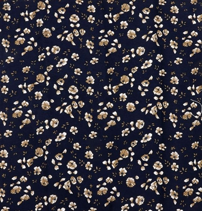 Motif Liberty Bleu Marine Lobélia en Coton