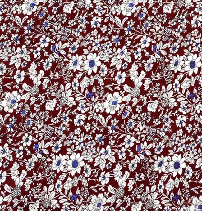 Motif Liberty Rouge Coquelicot en Coton