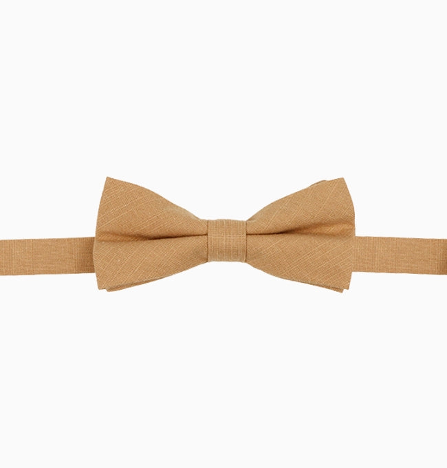 Noeud Papillon Beige Caramel Enfant en Coton