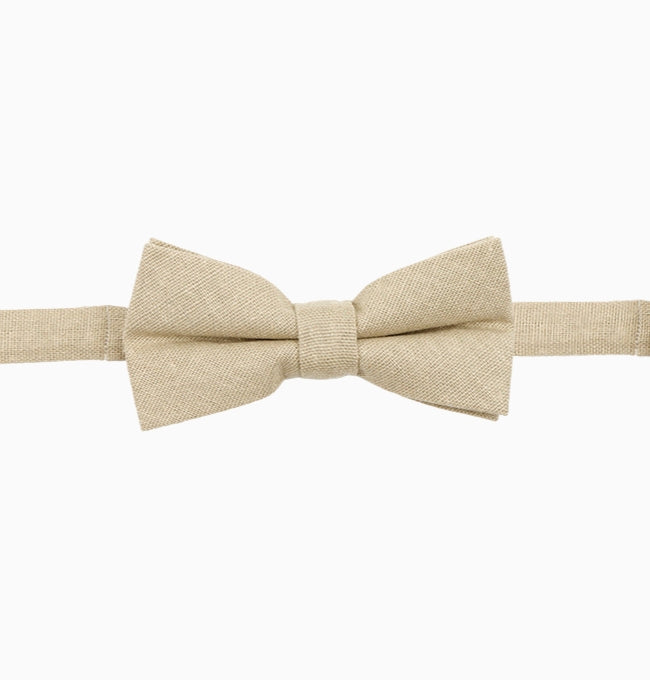 Noeud Papillon Beige Enfant en Lin