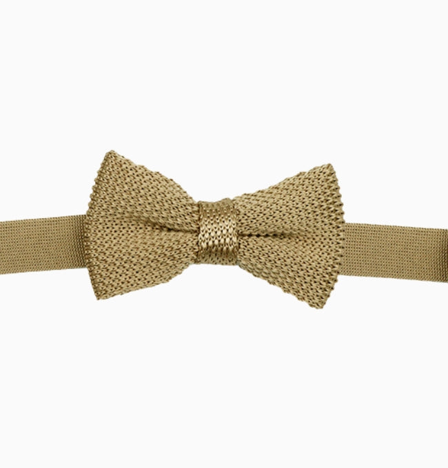 Noeud Papillon Beige Enfant en Tricot