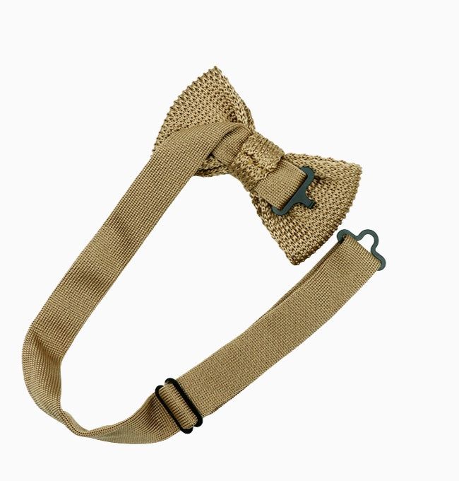 Noeud Papillon Beige Enfant en Tricot