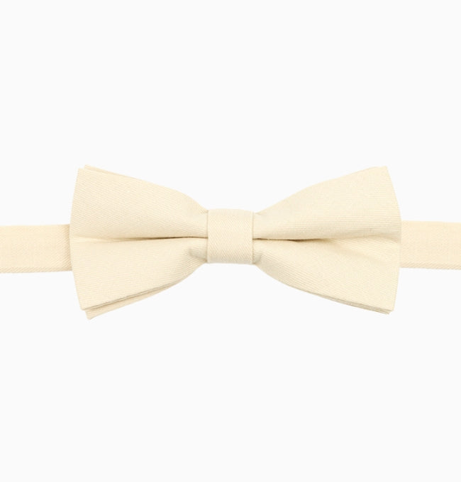 Noeud Papillon Beige Homme en Coton Côtelé