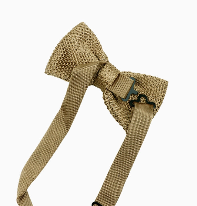 Noeud Papillon Beige Homme en Tricot
