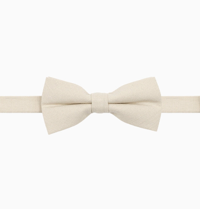 Noeud Papillon Beige Ivoire Enfant en Coton
