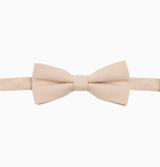 Noeud Papillon Beige Sable Enfant en Coton