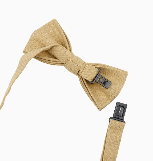 Noeud Papillon Beige Taupe Enfant en Coton