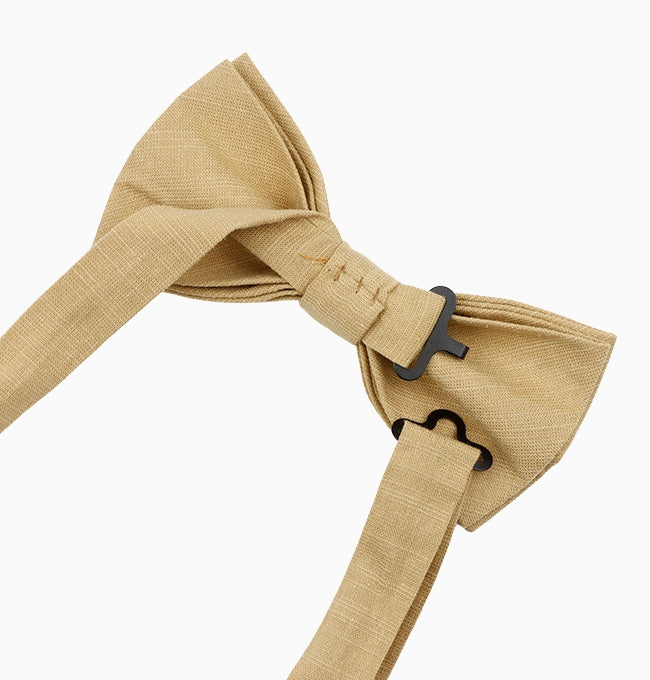 Noeud Papillon Beige Taupe Homme en Coton